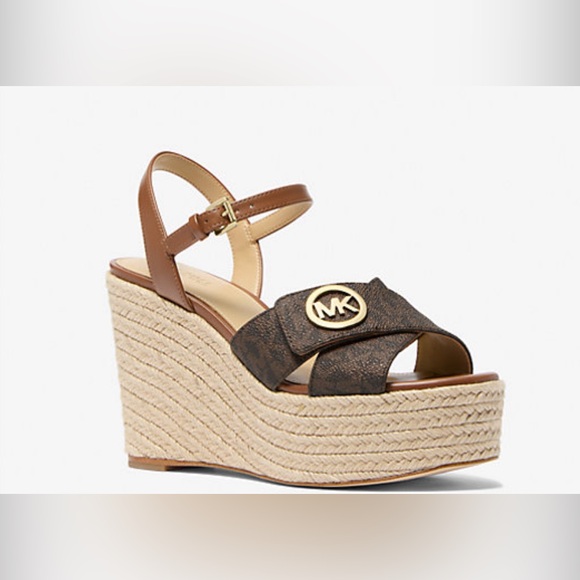 Michael Kors, NIB Signature Logo Wedge Sandal - Picture 1 of 4